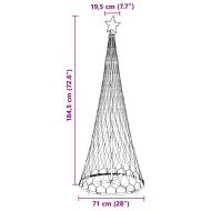 LED Коледна Елха Хладно бяло 71 х 71 х 184.5 см Метал