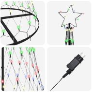 LED Коледна Елха Многоцветен 100 х 100 х 250 см Метал