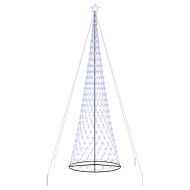 LED Коледна Елха с поставка Синьо 138.5 х 138.5 х 399 см Метал