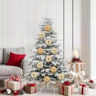 Комплект коледни топки 9 pcs Златист Пластмаса