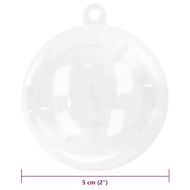 Комплект коледни топки 50 pcs Прозрачен Ø 5 см