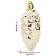 Коледна топка от борови шишарки 40 pcs Златист Пластмаса