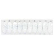 Коледна топка от борови шишарки 40 pcs Бяло Пластмаса