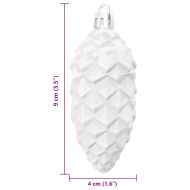 Коледна топка от борови шишарки 40 pcs Бяло Пластмаса