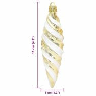 Коледна спирална топка 40 pcs Златист Пластмаса