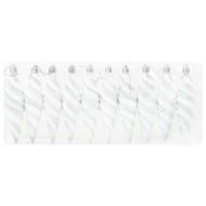 Коледна спирална топка 40 pcs Бяло Пластмаса