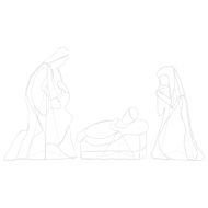 Светеща ясла с 550 LED светодиода Многоцветен 112 x 72 см ПВЦ