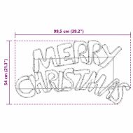 Коледен знак с 240 LED светодиода Многоцветен 100 x 50 cm ПВЦ