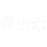 Коледна снежинка с 252 LED светодиода Топло бяло 45 x 38 см ПВЦ