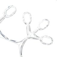 Коледна снежинка с 252 LED светодиода Топло бяло 45 x 38 см ПВЦ