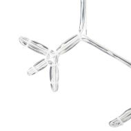 Коледна снежинка с 252 LED светодиода Топло бяло 45 x 38 см ПВЦ