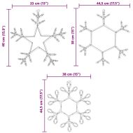 Коледна снежинка с 252 LED светодиода Топло бяло 45 x 38 см ПВЦ
