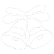 Коледен звънец с 144 LED светодиода Многоцветен 56 x 46 см ПВЦ