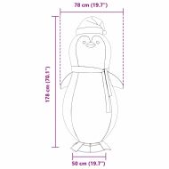 Фигура снежен пингвин Топло бяло 78 x 88 x 180 см текстил