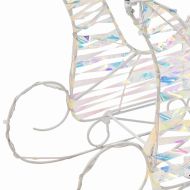 Дядо Коледа, който дърпа шейна Топло бяло 30 x 12 x 54.5 см PET