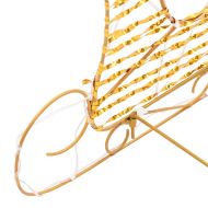 Дядо Коледа, който дърпа шейна Топло бяло 30 x 12 x 55 см PET