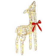 Семейство елени 3 pcs Топло бяло 67 x 26 x 127 см PET