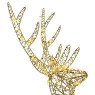 Семейство елени 3 pcs Топло бяло 67 x 26 x 127 см PET