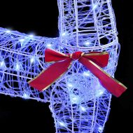 Дядо Коледа, който дърпа шейна Синьо 70 x 26 x 128.5 см Акрил