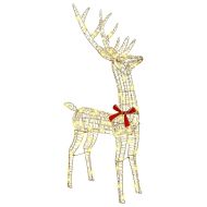 Дядо Коледа, който дърпа шейна Топло бяло PET