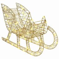 Дядо Коледа, който дърпа шейна Топло бяло PET