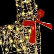 Дядо Коледа, който дърпа шейна Топло бяло PET