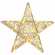 3D звезда с 50 LED светодиода Топло бяло 55 x 52.5 x 9 см PET