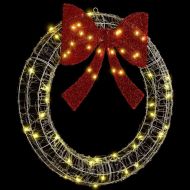 Венец с 60 LED светодиода Топло бяло 76 x 8.5 x 76 см Акрил