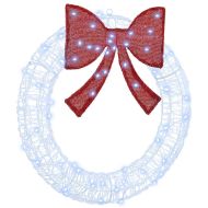 Венец с 60 LED светодиода Студено бяло 76 x 8.5 x 76 см Акрил