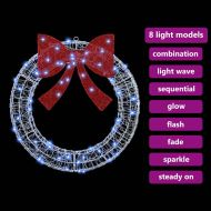 Венец с 60 LED светодиода Студено бяло 76 x 8.5 x 76 см Акрил