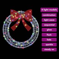 Венец с 60 LED светодиода Многоцветен 76 x 8.5 x 76 см Акрил