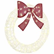 Венец с 80 LED светодиода Топло бяло 92 x 9.5 x 92 см Акрил