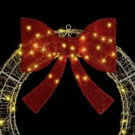 Венец с 80 LED светодиода Топло бяло 92 x 9.5 x 92 см Акрил