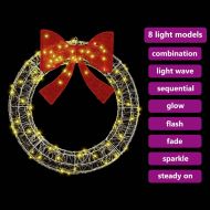 Венец с 80 LED светодиода Топло бяло 92 x 9.5 x 92 см Акрил