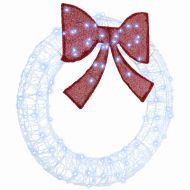 Венец с 80 LED светодиода Студено бяло 92 x 9.5 x 92 см Акрил