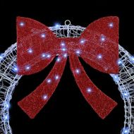 Венец с 80 LED светодиода Студено бяло 92 x 9.5 x 92 см Акрил