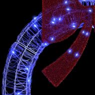 Венец с 80 LED светодиода Синьо 92 x 9.5 x 92 см Акрил