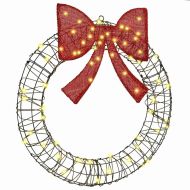 Венец с 60 LED светодиода Топло бяло 75 cm Ратан