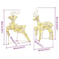 LED елени с 40 LED светодиода 2 pcs Топло бяло PET