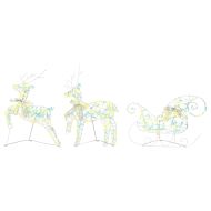 LED елени с 60 LED светодиода 3 pcs Топло бяло PET