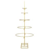 Метално коледно дърво Златист 90 cm Прахово покритие стомана