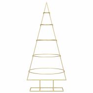 Метално коледно дърво Златист 125 cm Прахово покритие стомана