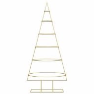 Метално коледно дърво Златист 150 cm Прахово покритие стомана