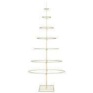 Метално коледно дърво Златист 180 cm Прахово покритие стомана