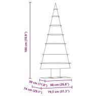 Метално коледно дърво Златист 180 cm Прахово покритие стомана