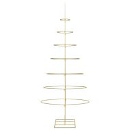 Метално коледно дърво Златист 210 cm Прахово покритие стомана