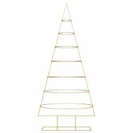 Метално коледно дърво Златист 210 cm Прахово покритие стомана
