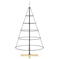 Коледно дърво с конус с поставка Черно 125 cm Стомана