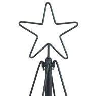 Коледно дърво с конус с поставка Черно 150 cm Стомана