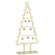 Метално коледно дърво Златист 60 cm Прахово покритие стомана